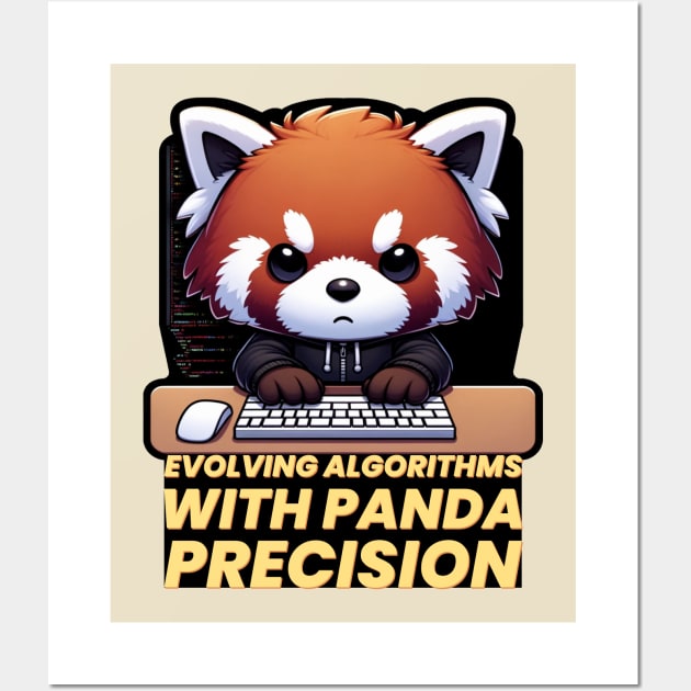 Evolving Algorithms with Panda Precision Wall Art by Conversion Threads